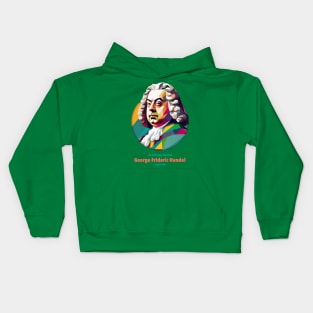 George Frideric Handel in WPAP Kids Hoodie